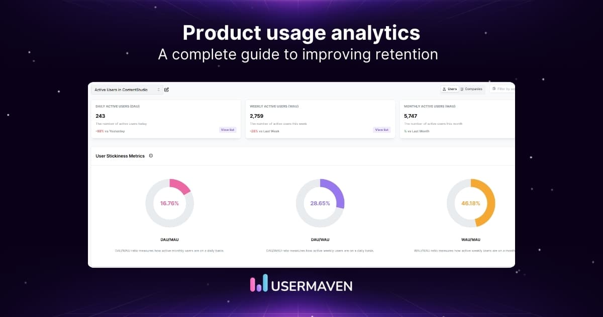 Product usage analytics: Definition, metrics &amp; framework